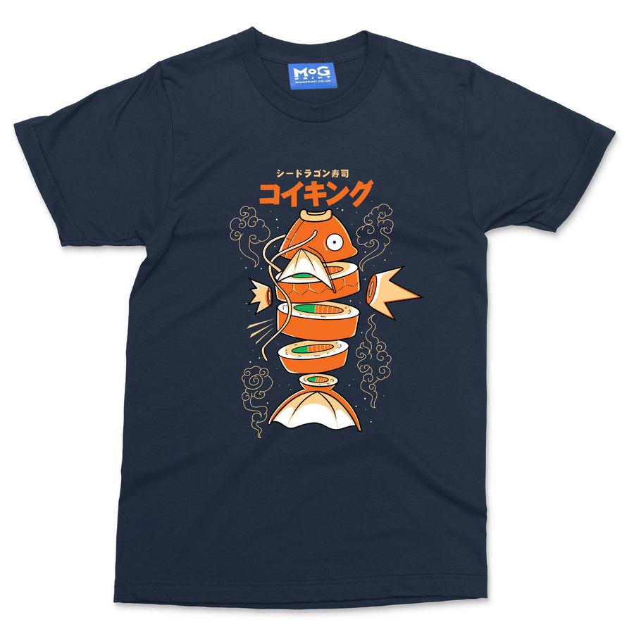 Sushi Carp Anime Fish T-shirt Funny Japanese Fish Sushi Food Lover Tourist Gift