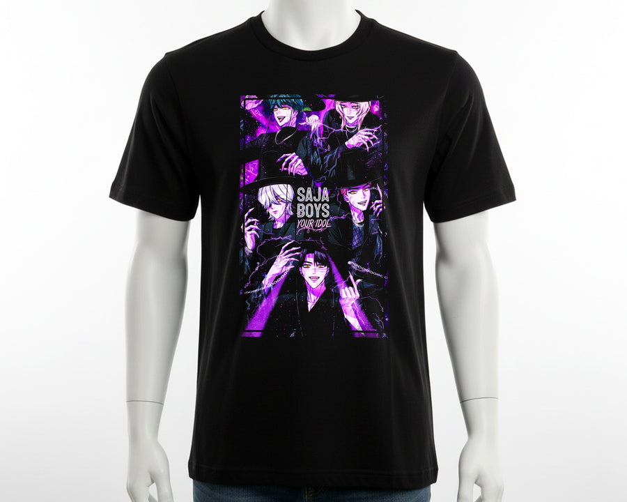 Boys K-pop T-shirt Demon Anime Movie Huntrix Shirt Boy Band Fans Gifts