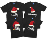 Custom Name Christmas Family T-shirt, Matching Group Tee Personalised Xmas Gifts