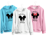 Disneyland Hoodie Personalised Mickey Minnie Mouse Custom Name Disney World Paris Holiday Adult Kids Unisex