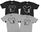 Cute Mickey Minnie Mouse Matching Couple Tees Disneyworld Christmas Gift T-shirts