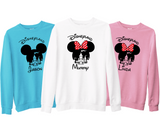 Disneyland Jumper Personalised Name Family Holiday Custom Disney Gifts Mickey Minnie Mouse Design Kids Adult