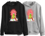 Christmas Is Coming Hoodie Grinch on Candy Cane Throne Hoody Funny Xmas Gifts