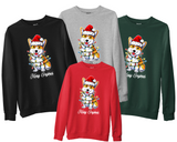 Santa Corgi Christmas Sweatshirt, Cute Dog Xmas Gift Sweater For Dog Lovers