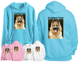 Custom Photo Hoodie Front Back Print Personalised Own Picture Text Hen Party Jumper