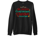 Hot Chocolate Cozy Blankets & Christmas Movies Funny Xmas Sweatshirt 2025, Christmas Movies Unisex Ladies Xmas, Girls Christmas Sweater