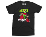 Merry Kiss My Ass T-shirt, Unisex Xmas Tee, Funny Grinch Shirt for Men Women