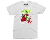 Merry Kiss My Ass T-shirt, Unisex Xmas Tee, Funny Grinch Shirt for Men Women