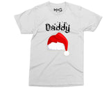 Family Matching Christmas T-shirt, Personalised Name Xmas Tee, Santa Hat Shirt