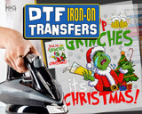 Funny Christmas Iron on Green Guy Drink Up Grinches HTV Xmas Gifts