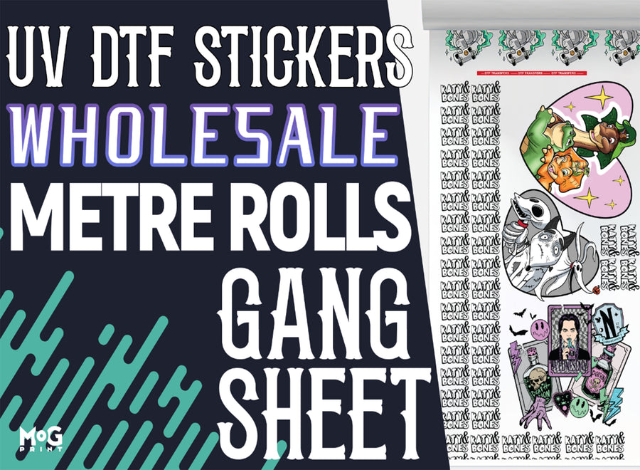 UV DTF Transfer Sheets Acrylic UV 3D Stickers Personalised Gang Sheet Bulk Custom Sticker