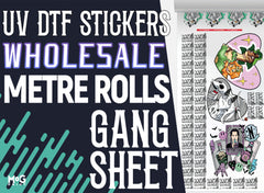 UV DTF Transfer Sheets Acrylic UV 3D Stickers Personalised Gang Sheet Bulk Custom Sticker
