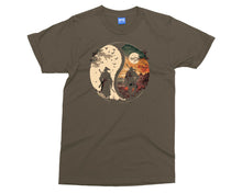 Ying Yang T-shirt for Men Japanese Ninja Meditation Shirt Samurai Zen Gift Top