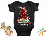 My 1st Christmas Babysuit Xmas Theme Party Teddy Bears & Santa Romper