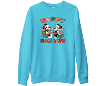 Happy Holidays Disney Sweatshirt | Christmas Mickey Minnie Top Xmas Gift