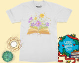 Wildflowers Books T-shirt World Book Day Reading Week Librarian Gift Tee