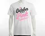 October Pink Ribbon Breast Cancer Awareness Top Community Support T-shirt