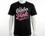 October Pink Ribbon Breast Cancer Awareness Top Community Support T-shirt