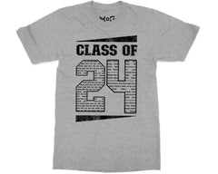 Personalised Class of 2024 Leavers T-shirt Custom Graduation Party Tee