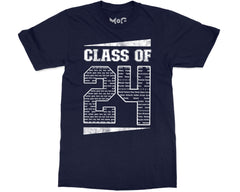 Personalised Class of 2024 Leavers T-shirt Custom Graduation Party Tee