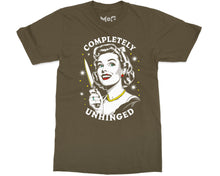 Completely Unhinged T-shirt Funny Housewife with Knife Meme Gift Tee