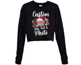 Personalised Merry Christmas Custom Name Xmas Women Crop Gift Jumper