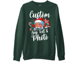 Personalised Christmas Celebration Photo Text Xmas Gift Sweatshirts