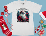 Personalised Xmas Text Photo  Christmas Custom Gift Unisex T-shirt