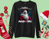 Personalised Christmas Celebration Photo Text Xmas Gift Sweatshirts