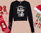 Personalised Merry Christmas Custom Name Xmas Women Crop Gift Jumper