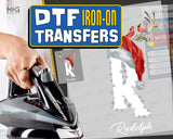 Christmas Custom Name Santa Snow Antlers DTF Heat Iron on Transfer For T-shirt