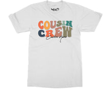 Custom Name Cousin Crew Retro T-shirt Funny Personalised Matching Tee For Cousins Kids