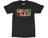 Custom Name Cousin Crew Retro T-shirt Funny Personalised Matching Tee For Cousins Kids