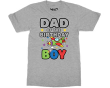 Dad Mum Birthday Boy Airplane T-shirt Matching Parents Couple Gift Tee