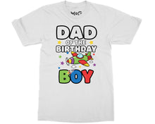 Dad Mum Birthday Boy Airplane T-shirt Matching Parents Couple Gift Tee