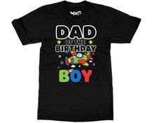 Dad Mum Birthday Boy Airplane T-shirt Matching Parents Couple Gift Tee