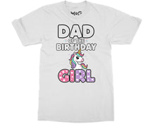 Dad Mum of Birthday Girl T-shirt Unicorn Rainbow Matching Family Shirt