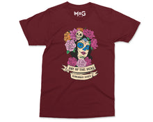 Halloween Death T-shirt, Dia De Los Muertos Costume Shirt, Day of the Dead Horror T-shirt Classic Sugar Skull Flowers Goth mexican Skull
