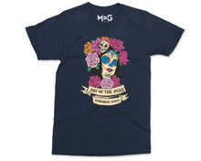 Halloween Death T-shirt, Dia De Los Muertos Costume Shirt, Day of the Dead Horror T-shirt Classic Sugar Skull Flowers Goth mexican Skull
