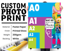 Personalised Design Art A4-A0 Poster Custom Text Photo Theme Wall Art