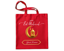 Personalised Name Eid Mubarak Tote Custom Ramadan Gifts Canvas Bag