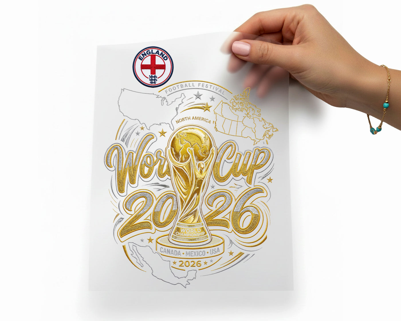 Football World Cup 2026 Iron On DTF Custom Flag Print Heat Transfers
