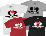 Disney Bound Mickey & Minnie Disneyland T-shirt, Matching Family Vacation Tees, Bounding Disneyworld Holiday T-shirts for Kids/Adults Tops