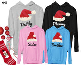 Custom Name Christmas Family Hoodie, Matching Group Top Personalised Xmas Gifts