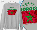 Morocco Football Sweatshirt كرة القدم قميص كأس العالم المغرب Morocco Football Games Jumper World Team Cup Morocco Flag World Football Cup