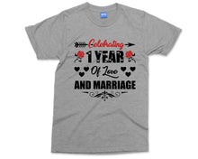 Personalised Anniversary T-Shirt One Year of Love Celebration Gift
