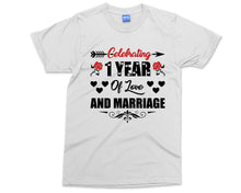 Personalised Anniversary T-Shirt One Year of Love Celebration Gift