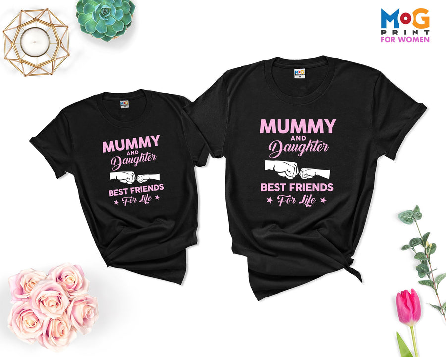 Mummy & Daughter T-Shirt Set Best Friends Tops Funny Mother's Day Tee
