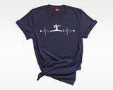 Gymnast T-Shirt Heartbeat Wave Dance Club Tee Professional Dancer Gift