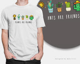 Plants Are Friends T-Shirt Cruelty-Free Vegetarian Vegan Lifestyle Tee